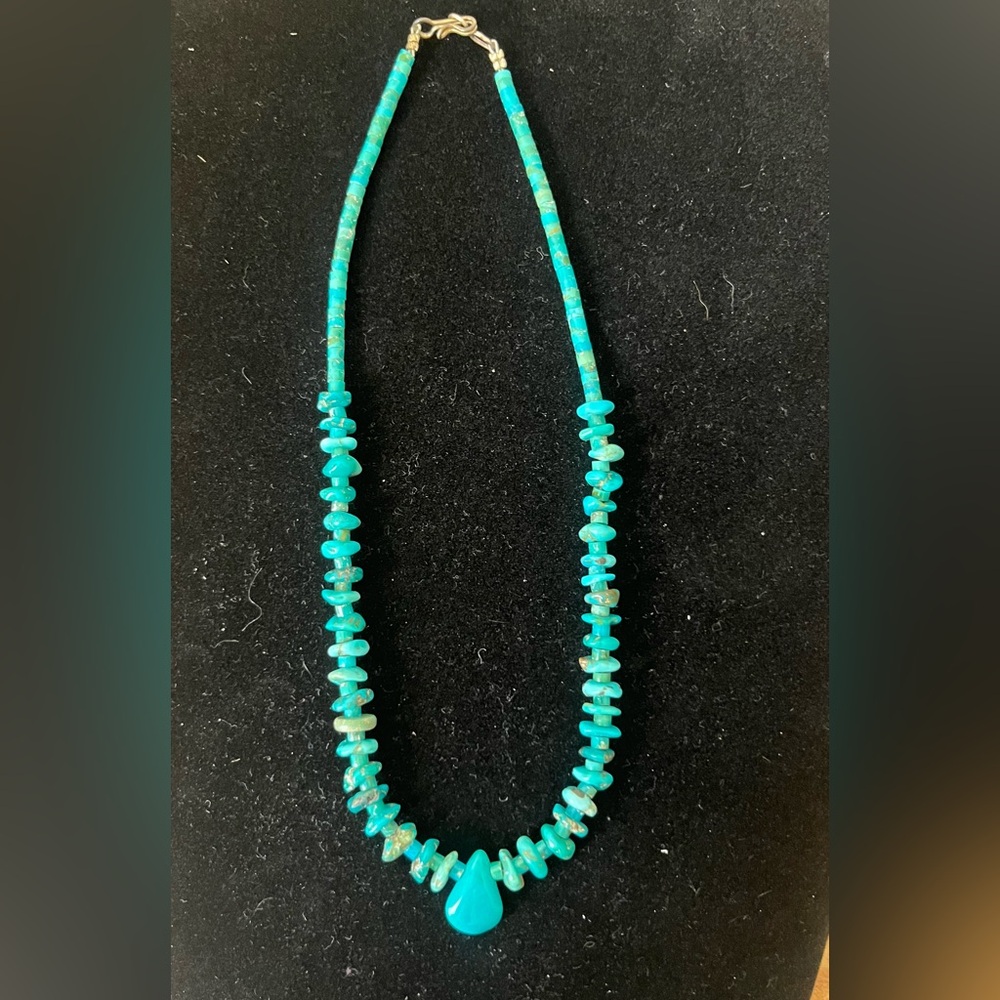 Turquoise & Gold Beaded Necklace
